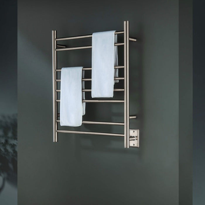 Casa Fixture Hardwired/Plug-in Wall Mounted Stainless Steel Towel Warmer