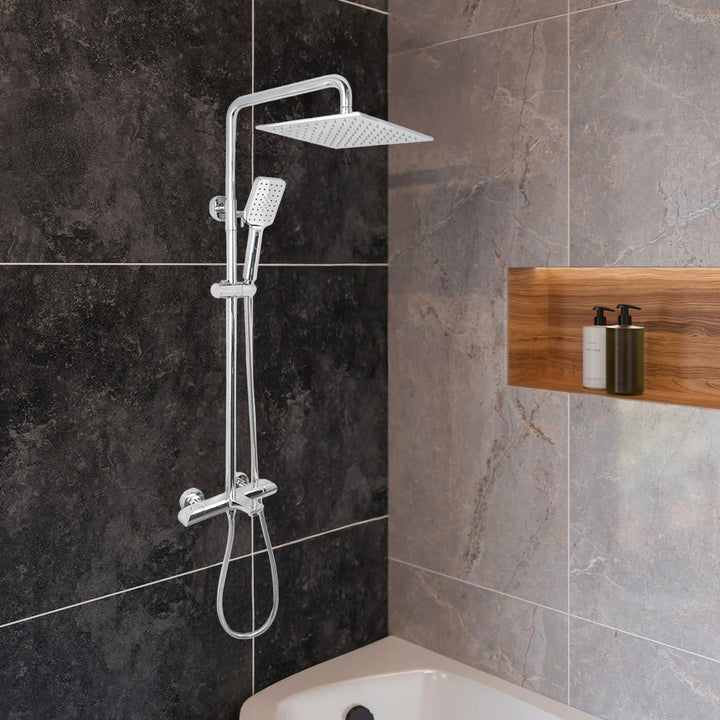 Aquadom Zen Series Square Thermostatic Shower Set