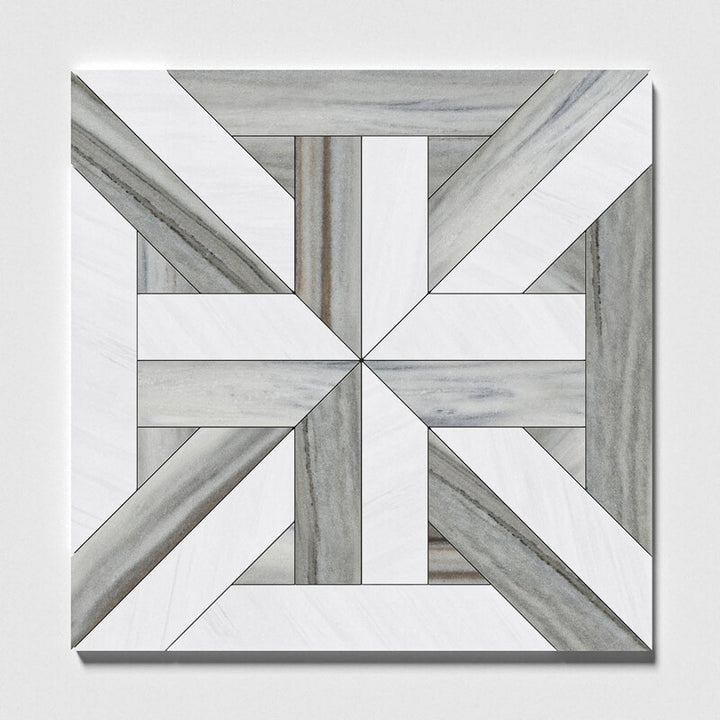 Dolomite, Skyline Vein Cut Multi Finish Rubicon Marble Mosaic (MYS)
