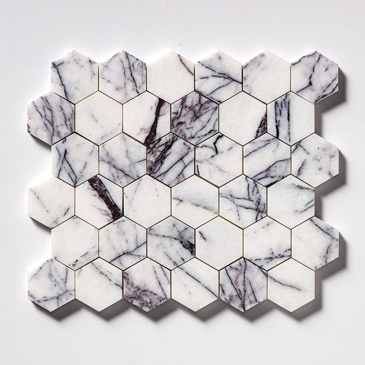 Lilac Honed Hexagon Marble Mosaic (MYS)