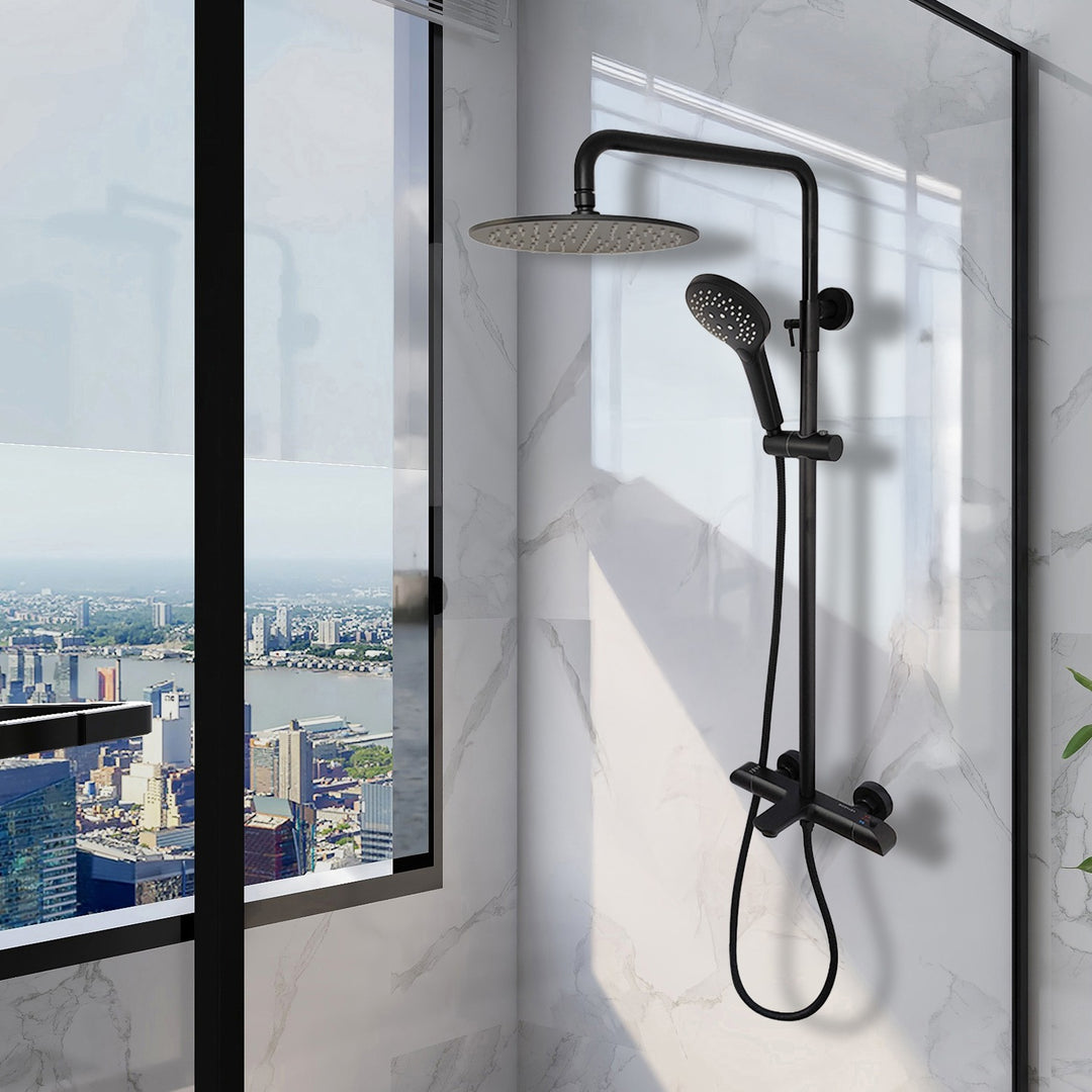 Aquadom Zen Series Round Thermostatic Shower Set