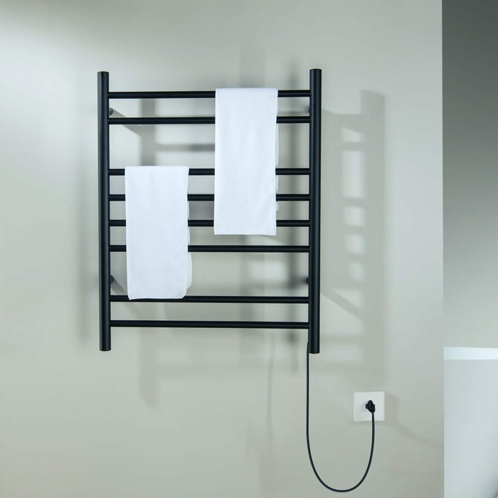 Casa Fixture Hardwired/Plug-in Wall Mounted Stainless Steel Towel Warmer