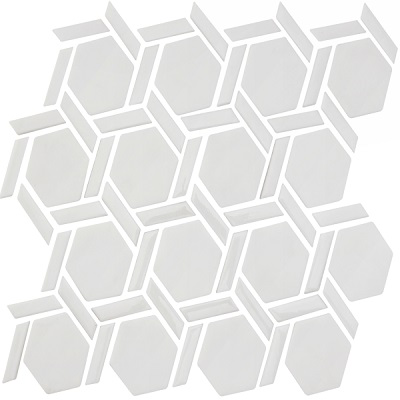 ProMosaics Glass – Pressed Raindrop + Hexwheel Mosaics