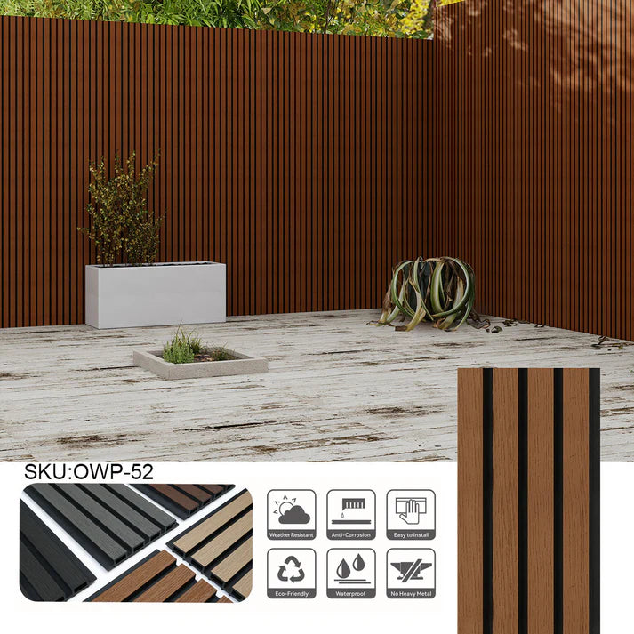 iStyle Outdoor Wall Panel 4 pcs of 8.62" x 114" OWP-52 Light Brown