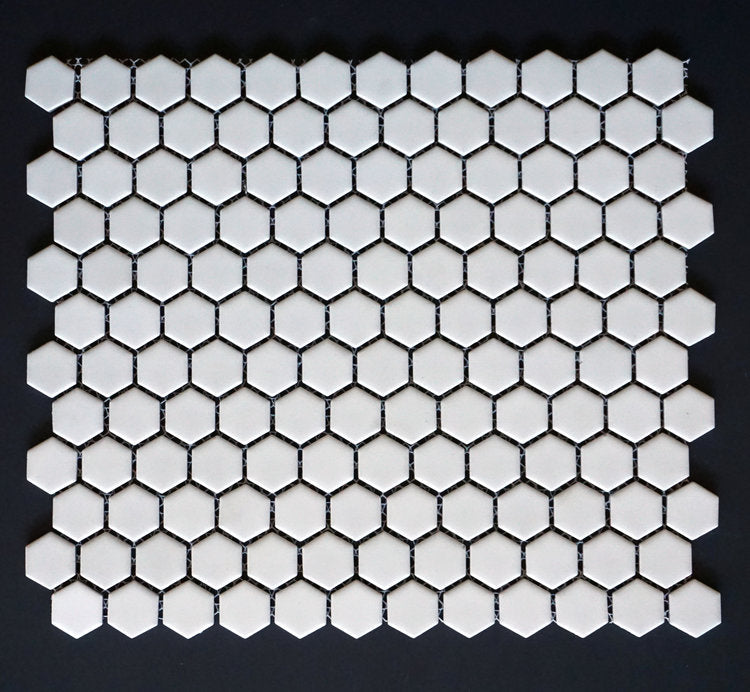 HEX 1010 - 1" Matte White Hexagon