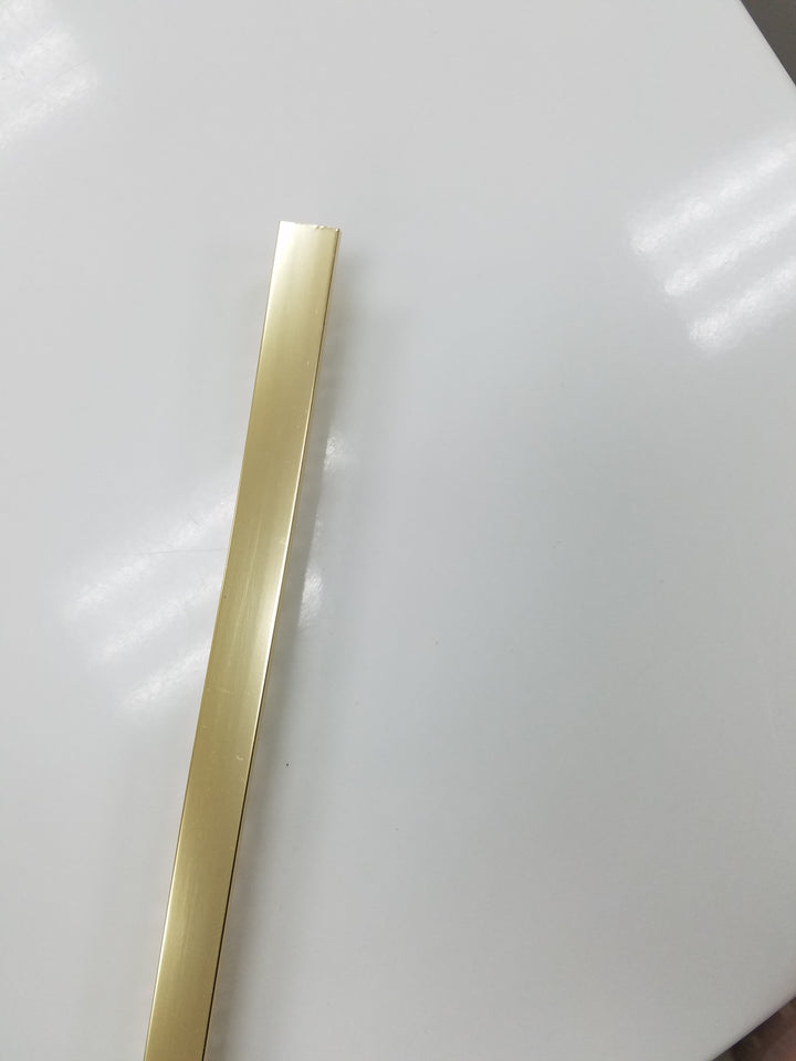ESA 100.86 Genesis Metal Edge L Shape 10mm Bright Brass 98.5"