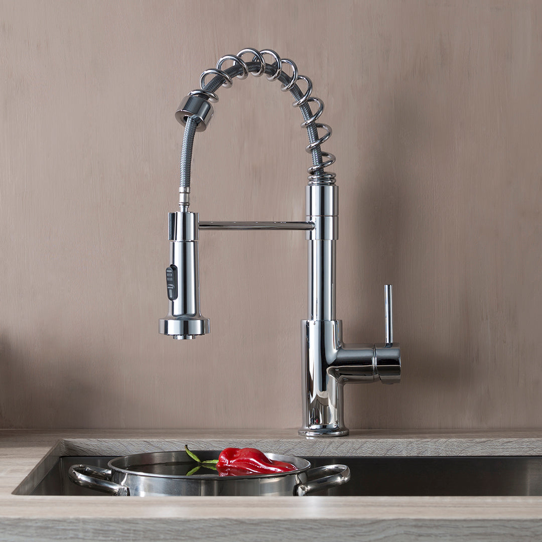 Single Handle Pull Out Kitchen Faucet – F01 205 01 Chrome
