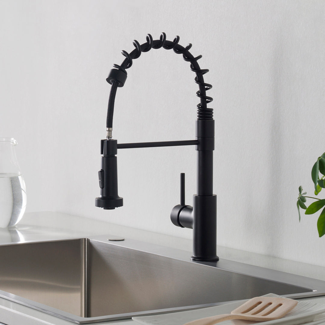 Single Handle Pull Out Kitchen Faucet – F01 205 04 Matte Black