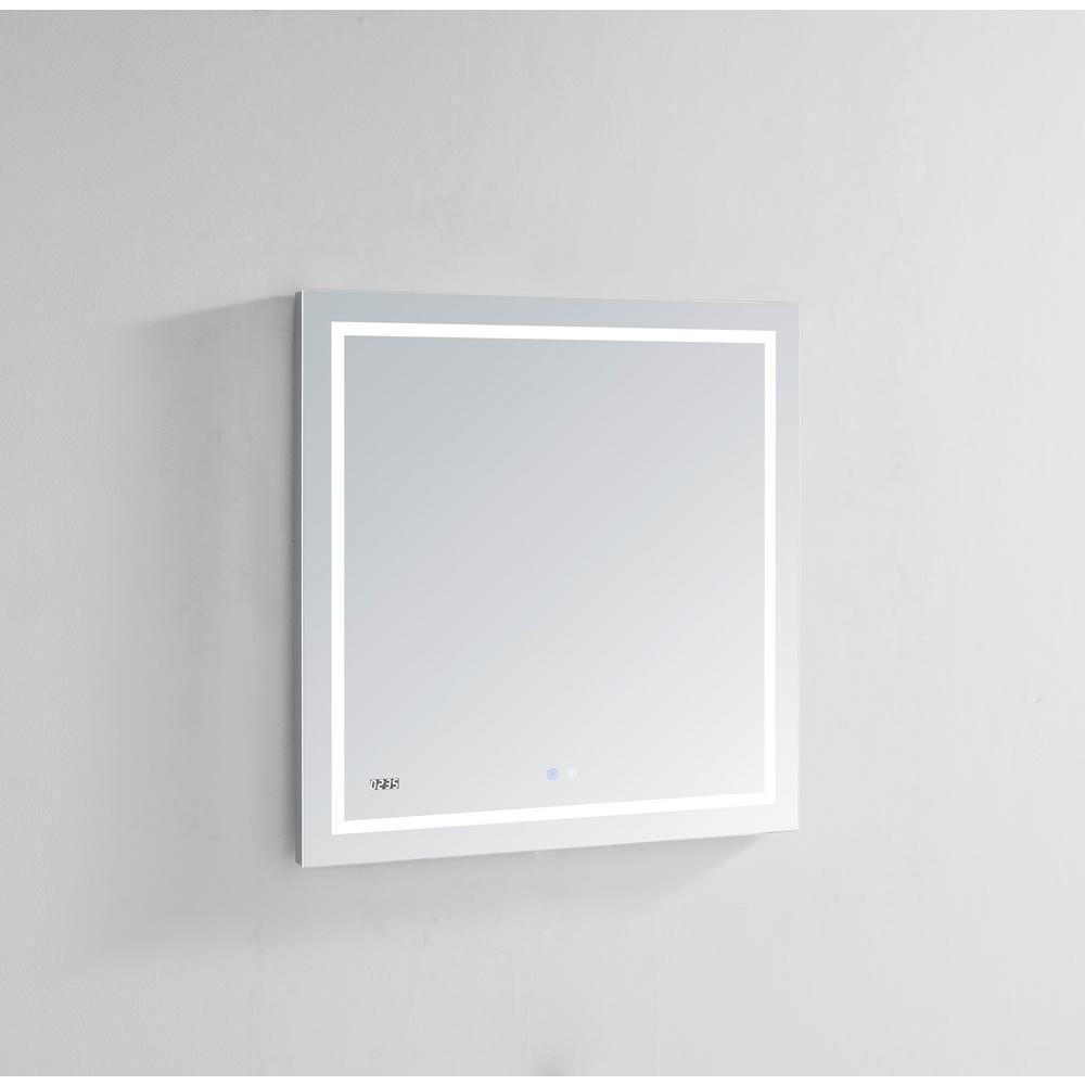 Aquadom LED Mirror Touch control with Dimmer Defogger Clock 36" DAYTONA3636