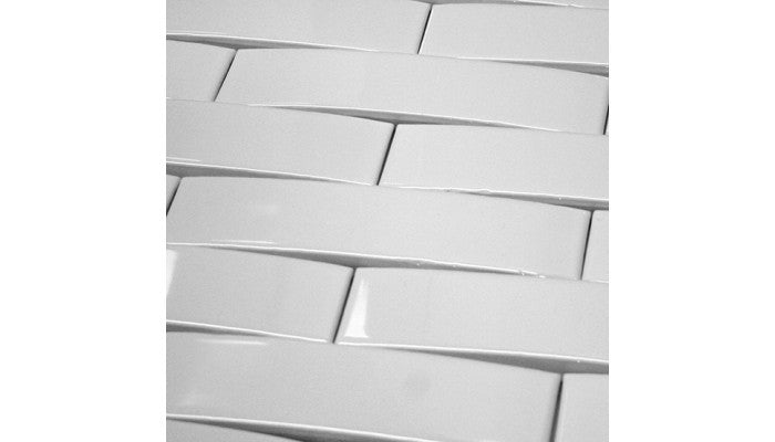 Mutina Convesso 2 x 8 Bianca/White Ceramic Tile (Call for Price)
