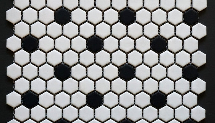 ROSETTE PATTERN Mosaic 1" Hexagon HEX1015