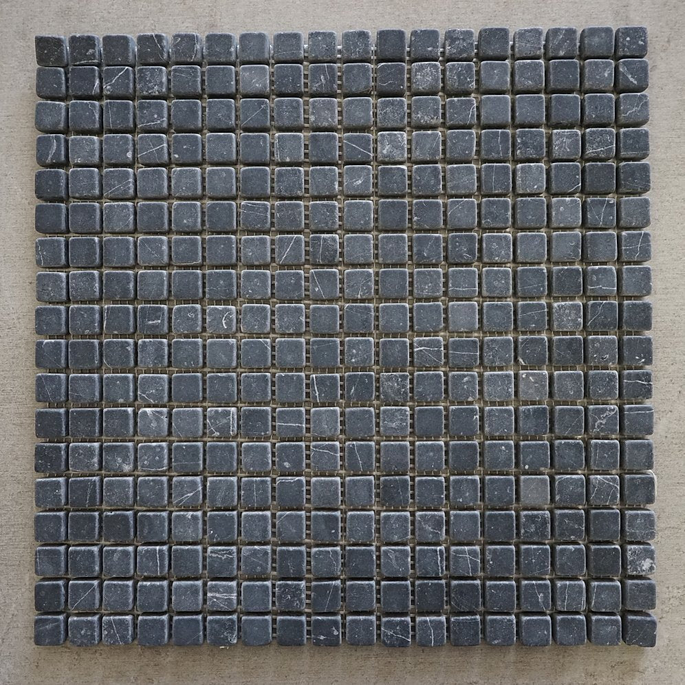 Elegant Mosaic AB2 Absolute Black 5/8" x 5/8" on 12" x 12"