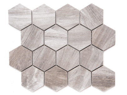 Merola Tile Amazon Gray Hexagon on 12" x 12"