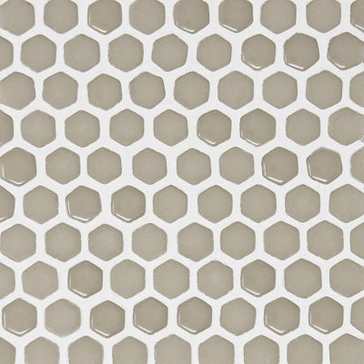 Fusion Series Bisque Small Hexagon on 12" x 12"