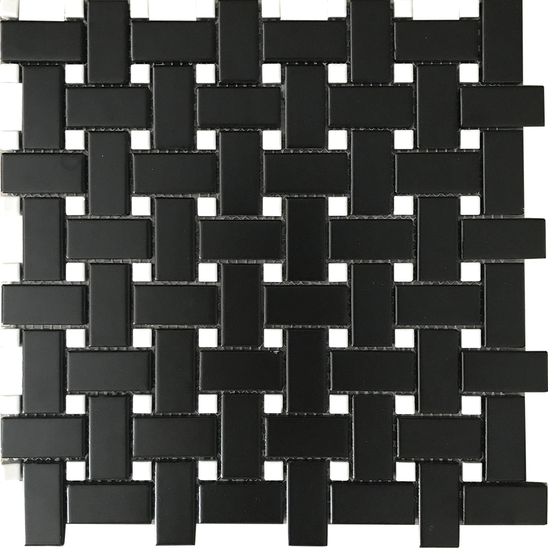 CC Mosaic Series Black Basketweave on 12" x 12" UFCC132-12M