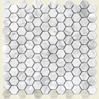 CARRHEX Tenor 1" Natural Stone Hexagon Mosaic