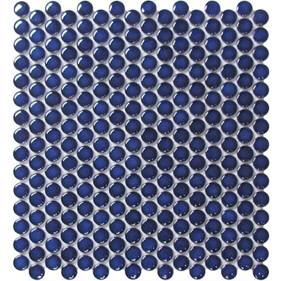 CC Mosaic Series Cobalt Bright Penny Round on 12" x 12" UFCC110-12M