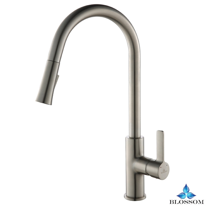 Single Handle Pull Down Kitchen Faucet - Brush Nickel F01 201 02