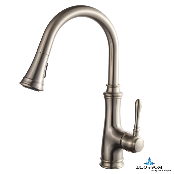 Single Handle Pull Down Kitchen Faucet - Brush Nickel F01 204 02