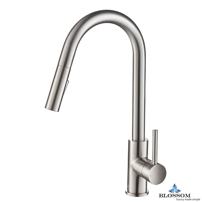 Single Handle Pull Down Kitchen Faucet - Brush Nickel F01 206 02