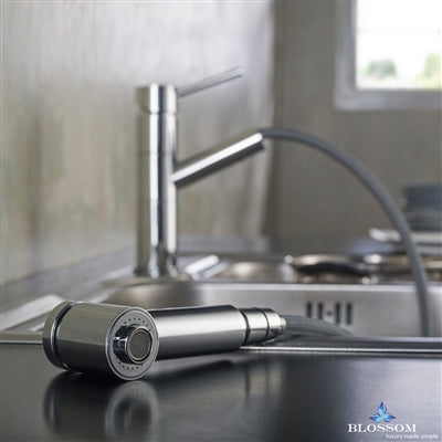 Single Handle Pull Down Kitchen Faucet - Brush Nickel / Black F01 207 04