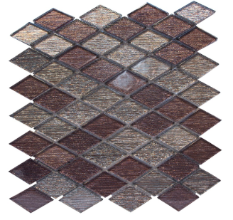 Merola Tile Galaxy Bronze Rhombus on 12" x 12"