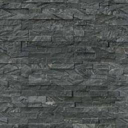 Glacial Black 6 x 24 Splitface Ledger Panel LPNLMGLABLK624