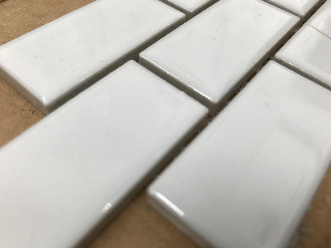 White Brick on 12" x 12" Polished SIL-013