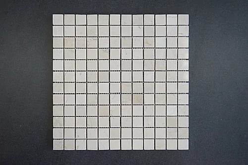 Elegant Mosaic MCM18 Crema Marfil 1" x 1" on 12" x 12"