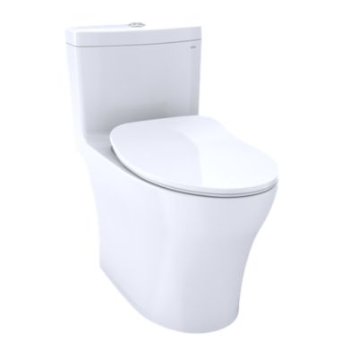 Toto Aquia® IV One-Piece Toilet - 1.28 GPF & 0.8 GPF, Elongated Bowl - WASHLET+ Connection - Slim Seat MS646234CEMFG#01