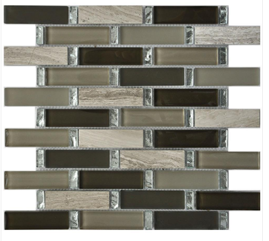 Princeton Tile Wooden Grey Blend Glass PG042