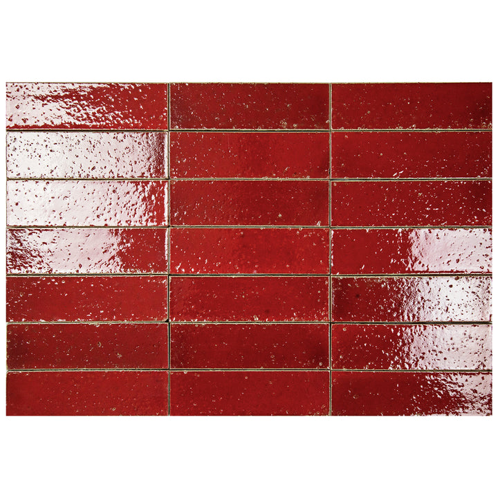 Hudson Series Red Pepper 2" x 8" Glazed Brick