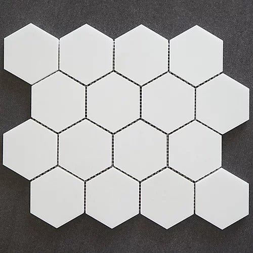 Elegant Mosaic TW60 Thassos White 3" Hexagon on 13.75" x 11.5"
