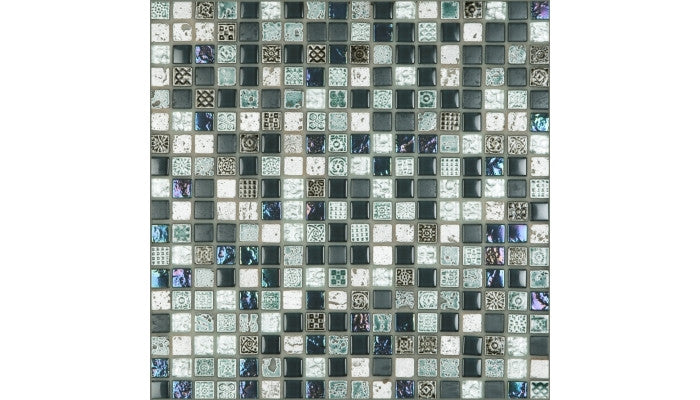 Tangier Oceano 0.6" x 0.6" on 12" x 12" Mosaic 6576-C