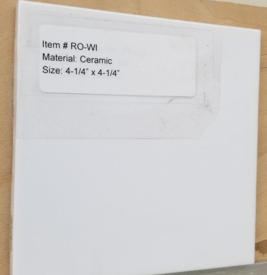 Metro Series Ceramic Wall Tile 4-1/4" x 4-1/4" White Ice Glossy