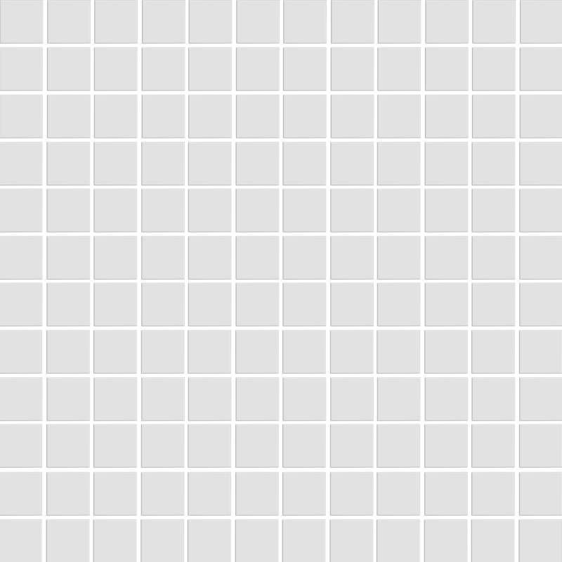 CC Mosaic Series White Matte 1" x 1" Square on 12" x 12" UFCC130-12M