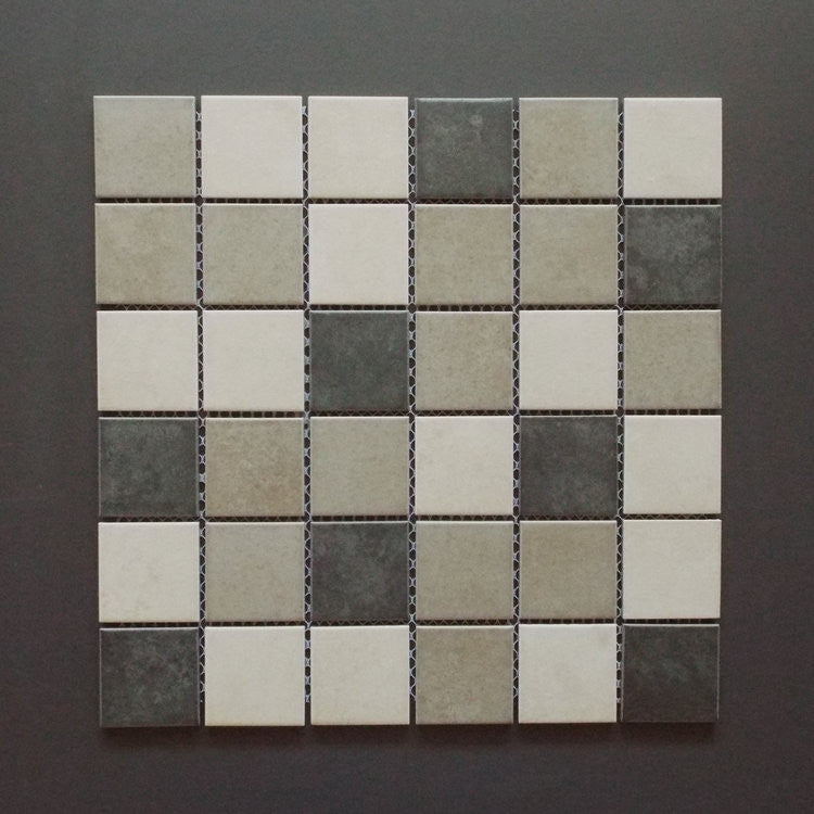 Designer's Collection Square Matte Mosaic Grey Mix 2" x 2" SQ-PHPCR89