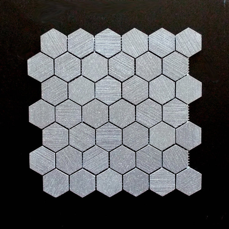 Diastone Golden Silk Grey Hexagon Mosaic 2" GSGRYHEX