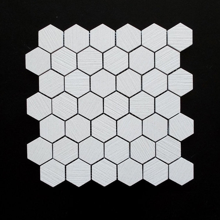 Diastone Golden Silk White Hexagon Mosaic 2" GSWHTHEX