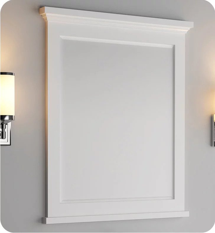 Fresca FMR2303WH Manchester 30" White Traditional Bathroom Mirror