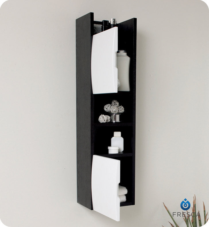 Fresca Bathroom Linen Cabinet with 3 Open Shelves FST2020WG