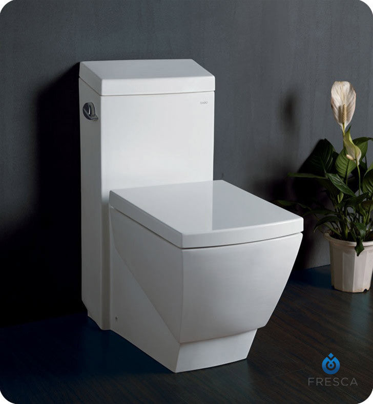 Fresca Apus One Piece Square Toilet with Soft Close Seat FTL2336