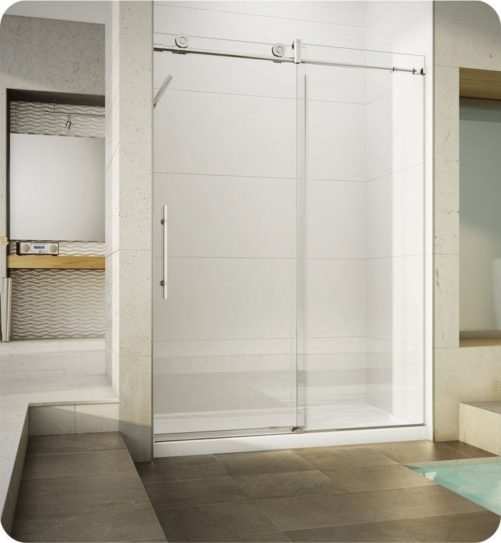 Fleurco KN Kinetik In-Line 48 Sliding Shower Door and Fixed Panel with Flush-Pull Handle KN45