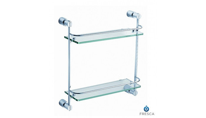 Fresca Magnifico 2 Tier Glass Shelf in Chrome FAC0146