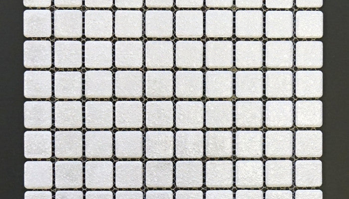 WHITE Mosaic Round Corner with Crystalline Finish SRR900